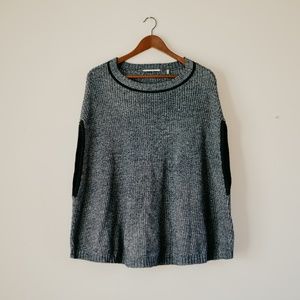 Heather Blue Cape Sweater